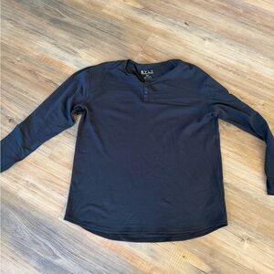 Bylt basics  Black Long Sleeve Henley Shirt XL
